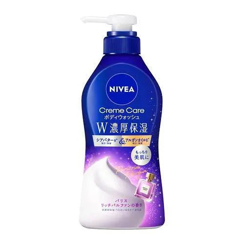 花王 ニベア クリームケア ボディウォッシュ パリスリッチパルファンの香り ポンプ 本体 (460ml) ボディソープ