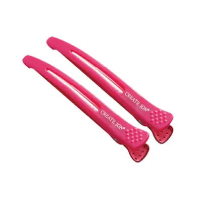 【1個】【ネコポス発送】クレイツ パーフェクトフィット ヘアクリップ 2本入【取り寄せ商品A】【美容師用 プロ用 理容師用 サロン専売 強力保持 滑りにくい しっかり留まる 耐久性 軽量 使いやすい セクション分け メンズ対応 レディース対応】
