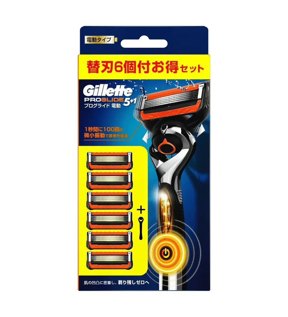 【ケース販売】【1ケース6個入】P&G プログライドパワー5Bホルダー付 +1コ替刃増量量(シェービング)