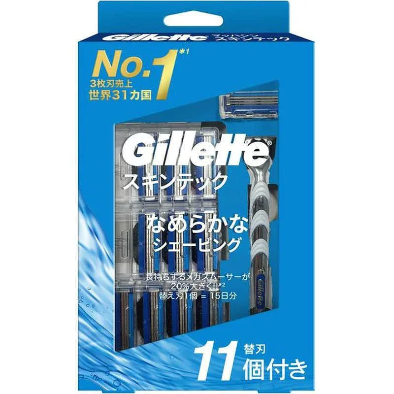 【ケース販売】【1ケース6個入】P&G マッハシンスキンテック10Bホルダー付き(シェービング)