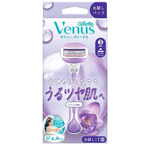 【ケース販売】【1ケース6個入】P&G ヴィーナスうるツヤ肌 スミレの香り お試しホルダー(シェービング)