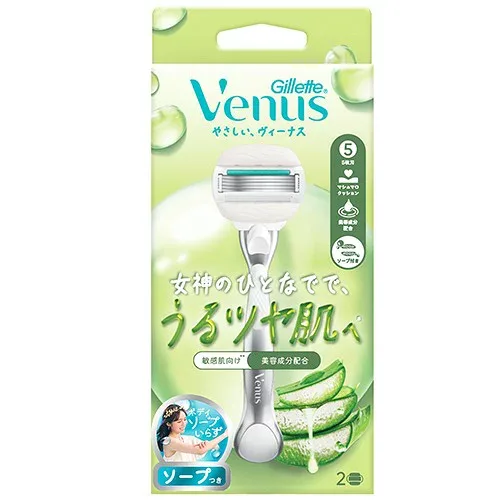 【ケース販売】【1ケース6個入】P&G ヴィーナスうるツヤ肌 敏感肌むけ5枚刃 ホルダー(シェービング)