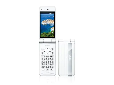 【中古】Cランク【傷や汚れあり】 SIMフリー P-01J Panasonic P-smart ケータイ ホワイト 利用制限-(白ロム) 送料無料