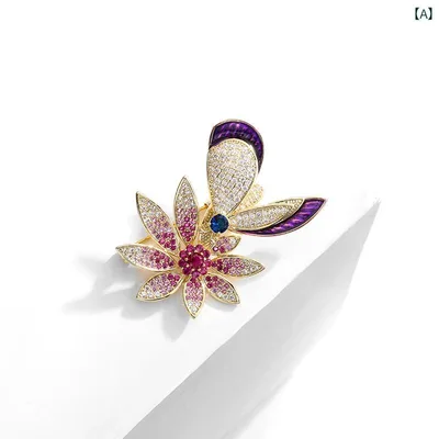 Brooch Stylish Suit Pin Decoration High-end Enamel Dance Women Fashion Unique Coat Cardigan Corsage