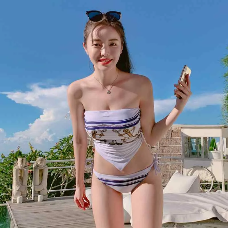 ビキニ レディース セーラー風 セクシー バックオープン ツーピース 三角 ハイウエスト 無地 胸パッド付き ノンワイヤー ナイロン素材 耐久性 ビーチ プール 海水浴 リゾート 水着