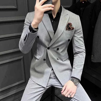 スーツ メンズ 男性用 ダブルブレスト スリムフィット セットアップ ビジネス フォーマル カジュアル 礼服 結婚式 冠婚葬祭 通勤 オフィス 大きいサイズ オールシーズン