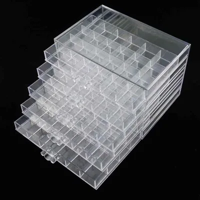 ネイル用品 収納ケース 大容量 120マス クリア 引き出し式 アクセサリー ジュエリー ネイルパーツ ストーン 小物入れ