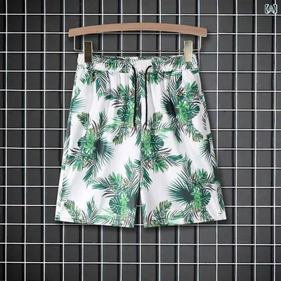 ハーフパンツ メンズ 春夏 接触冷感 速乾 薄手 花柄 イージーパンツ 大きいサイズ カジュアル ビーチパンツ