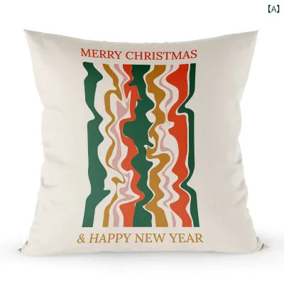 クッションカバー 北欧 クリスマス 新生活 リビング ソファ 背当て 装飾 45×45cm トナカイ サンタクロース
