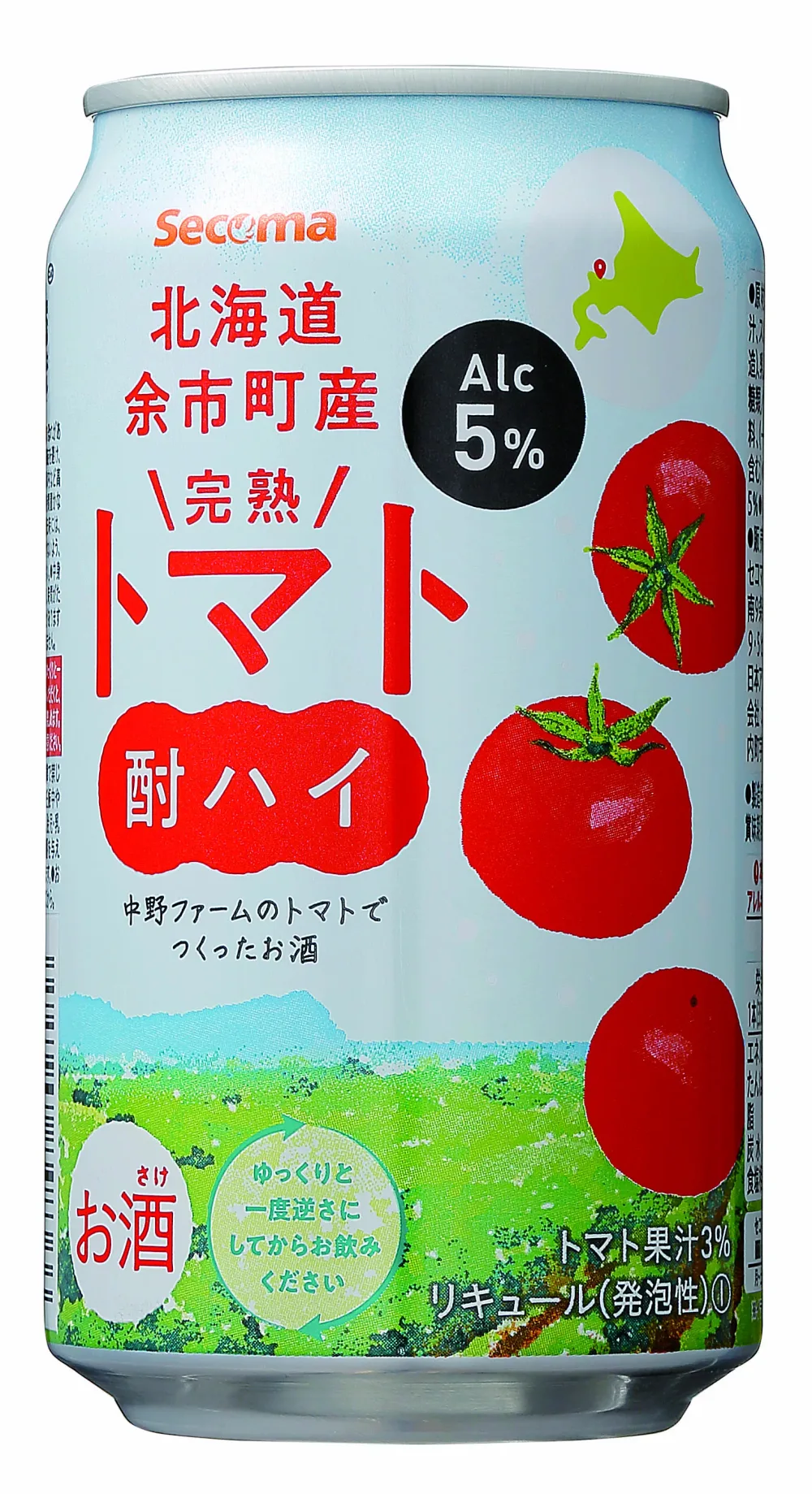 セイコーマート Secoma 北海道余市町産 完熟トマト酎ハイ 350ml 24本入 トマトサワー トマトチューハイ 送料無料 ケース