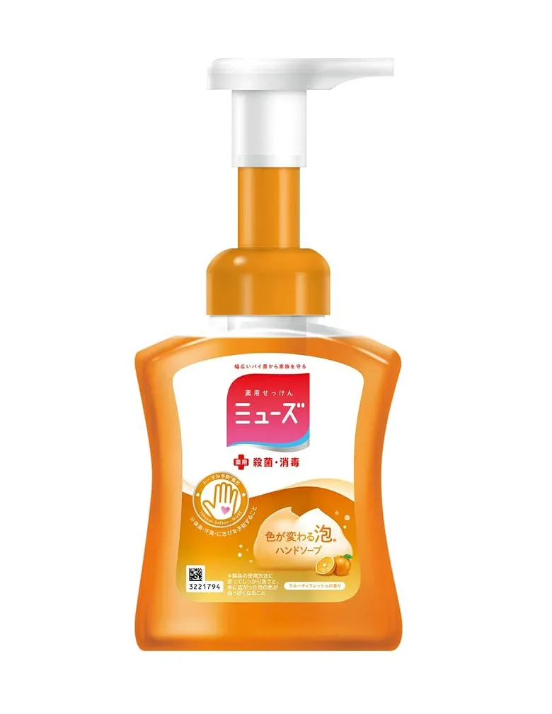 【医薬部外品】ミューズ 泡 ハンドソープ フルーティフレッシュの香り 色が変わる泡 本体ボトル 250ml 殺菌 消毒 手洗い 保湿成分配合