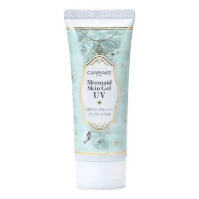 キャンメイク マーメイドスキンジェルUV C01 CICAミント 日焼け止めジェル SPF50+ PA++++ 洗顔料でオフ 全身用日焼け止め 1個 (x 1)