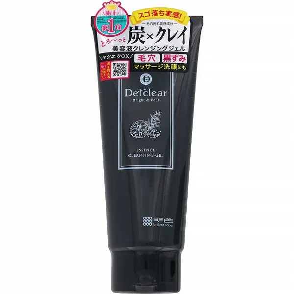 DETクリア ブライト&ピール 美容液クレンジングジェル<炭クレイ> 180g