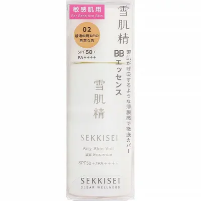 雪肌精 クリアウェルネス エアリースキンヴェール BBエッセンス 02 普通の明るさの自然な色 30mL