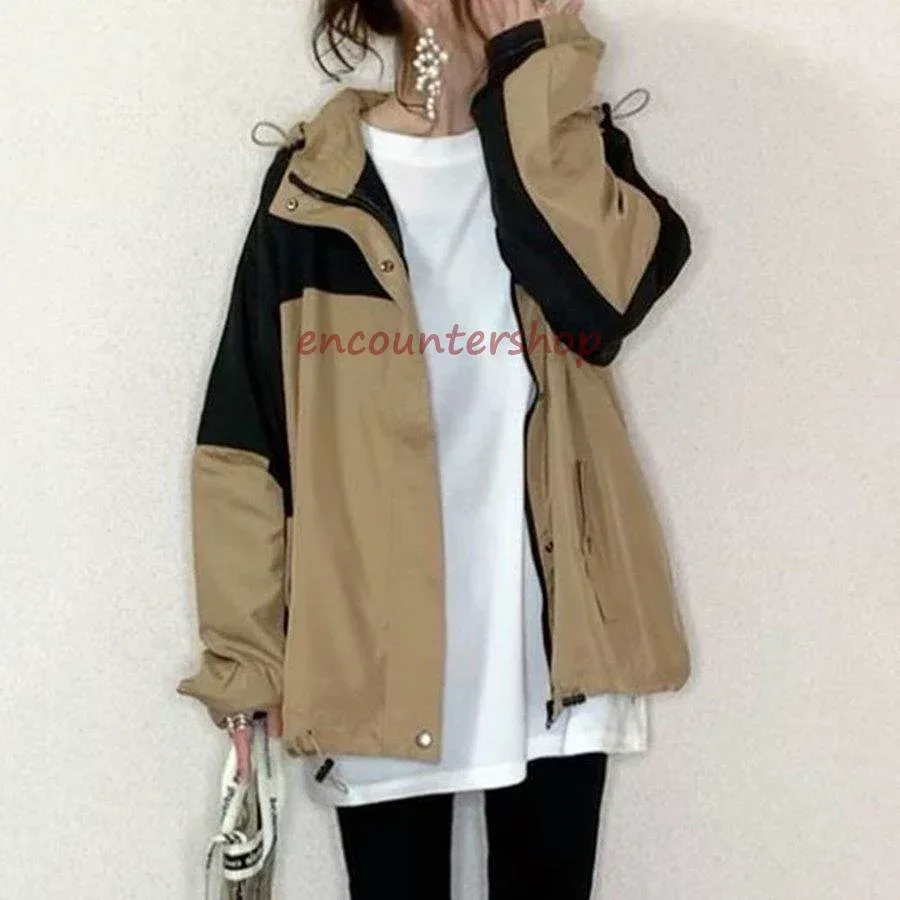 Trench Coat Women's Medium Length Jacket Spring Coat Outerwear Autumn Clothes Korean Style Hooded Barker 30's 20's Large Size Stylish 2021