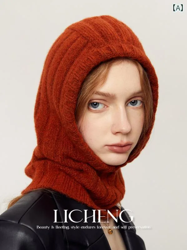 レディース かわいい 帽子 Lichengの 毎年 恒例の 口コミ . 冬を 暖かい 保つ レディース オール イン ワンの 繊細で 柔らかい ワックス 状の バラクラバ ニット 帽