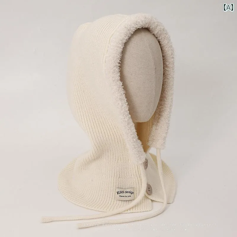 レディース かわいい 帽子 女性用 バラクラバ 帽子. 冬用. おしゃれな 耳 当て 付き. スノー ハット. 紐 付き ニット ウール ハット. レトロ ヘッド バンド. スカーフ
