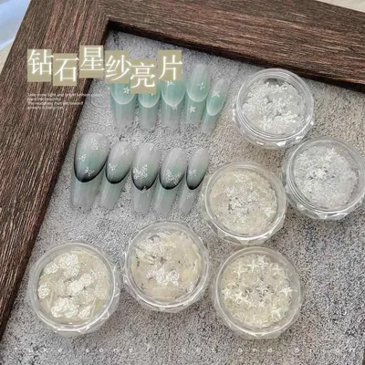 ネイルパーツ ネイル用 雪の結晶 ラメ ホログラム クリスマス 輝く カット 星 スター 幻想的 蝶々 ハート デコレーション 素材 3D 立体感 装飾品 ネイルアート セルフネイル ネイルシール アクセサリー パーツ かわいい キラキラ 華や