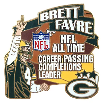 NFL パッカーズ ブレット・ファーブ キャリア パッシング コンプリテーション リーダー 記念 ピンバッジ レアアイテム