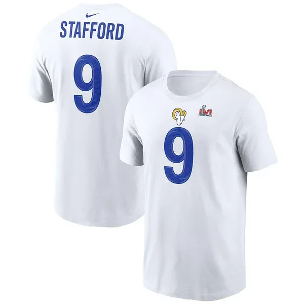 NFL マシュー・スタッフォード ラムズ Tシャツ 第56回 スーパーボウル 進出記念 ネーム&ナンバー Super Bowl LVI ナイキ/Nike SBLVI 23nplf