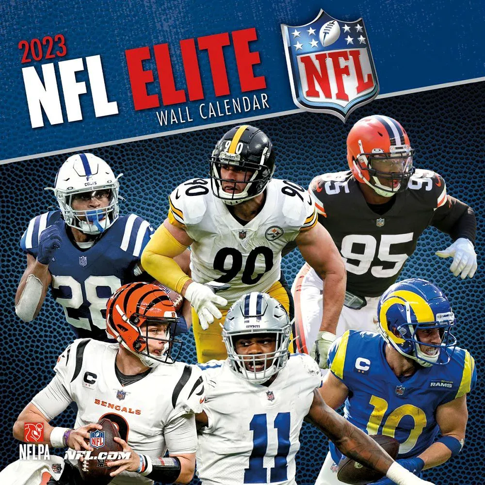 NFL Calendar 2023 12x12 Elite Player Wall Hanging Calendar Turner
