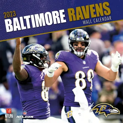 NFL Ravens Calendar 2023 12x12 Team Wall Hanging Calendar Turner