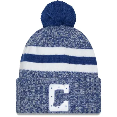 NFL コルツ ニットキャップ 【現地買付】2023 サイドライン Sport Cuffed Pom Knit Hat ニューエラ/New Era ブルー