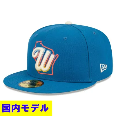 MLB ブリュワーズ キャップ 【国内モデル】2026 シティーコネクト City Connect 59FIFTY Fitted Hat ニューエラ/New Era ブルー【nejp59】