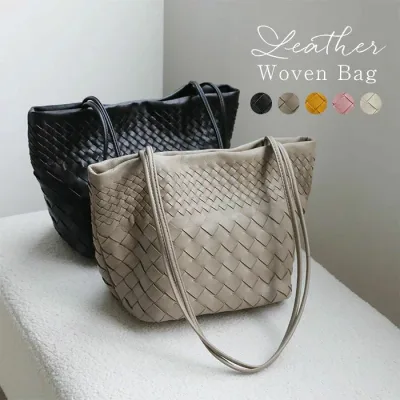 本革 編み込み トートバッグ レディース 大きめ 編みバッグ メッシュ トート バッグ レザー 通勤 大容量 軽量 上品 おしゃれ インナーバッグ付き 大人 カバン お仕事バッグ 通勤バッグ OL お洒落 カジュアル シンプル お出かけ 送料無料
