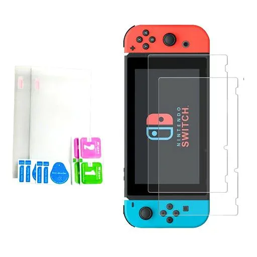 Nintendo Switch用 液晶画面保護 強化ガラス保護フィルム, 9H硬度,2枚セット 簡易包装(2pcs Switch用)