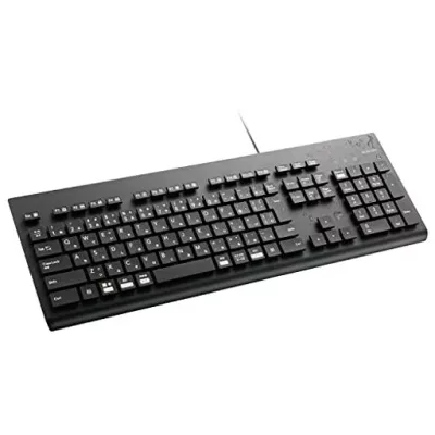 エレコム 洗える キーボード 有線 防水 IPX5対応 メンブレン フルサイズ テンキー付 抗菌 ブラック TK-WS01UMKBK
