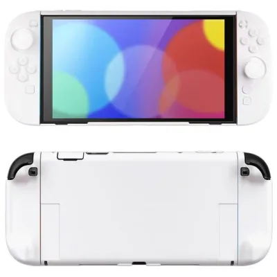 PlayVital Nintendo Switch 2(2025)対応ハードカバー 保護ケース 付けたままドックに対応 折りたたみ式スタンド&親指グリップ付き–【白い】