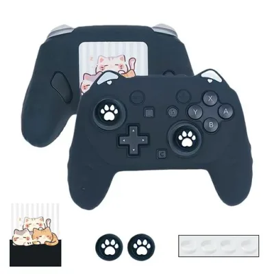 Switch 2 Pro対応コントローラー 保護ケース ス シリコン製【2025新登場-2 in 1】Lwuckbarrt スイッチ2用 プロコン 保護カバー +ロッカーキャップ*2 + ロッカぼうじんリング*4 滑り止め 擦れ防止 転…