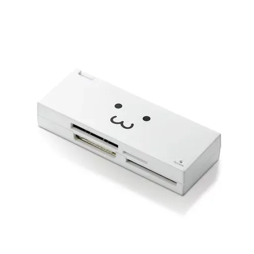 ELECOM メモリリーダライタ ケーブル収納 SDXC対応 SD+MS+XD対応 ホワイトFACE MR-C23WHF1