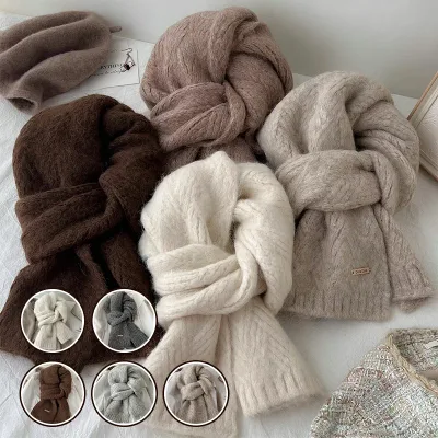 Stole scarf, large size, women's, thick, plain, autumn/winter, cashmere touch, wool touch, large stole, blanket, throw, jacket, men's, black, cute, student, stylish, present, mail delivery, free shipping