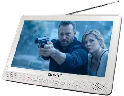 ARWIN 10.1インチ 防水テレビ 地デジ ポータブル Android搭載 テレビ&ラジオ・メディアプレイヤー ホワイト awt-1010sw