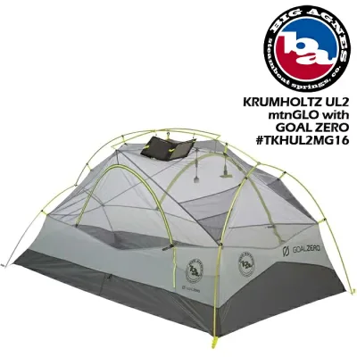 レビューでクーポン★ビッグアグネス テント BIG AGNES TUMBLE 2 mtnGLO TT2MG16 White Sulphur タンブル 2人用 LEDライト バックパッキング ドーム型 キャンプ アウトドア 耐水圧1500mm