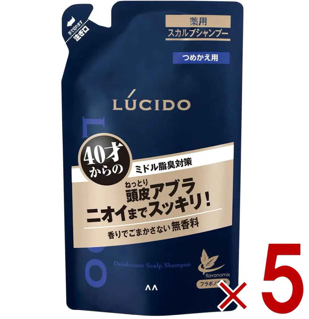 【P5倍 ※期間限定※ 要エントリー】マンダム ルシード 薬用 スカルプデオ シャンプー つめかえ用 380ml 詰替え 詰め替え スカルプ デオ 5個