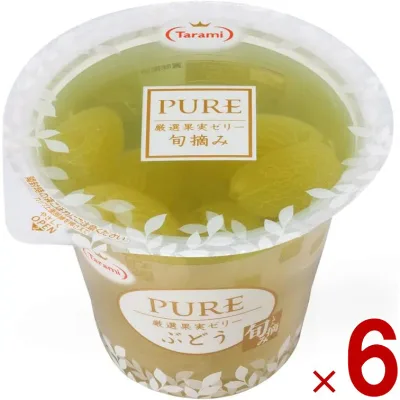 【P5倍 ※期間限定※ 要エントリー】たらみ PURE ぶどう 270g 高級ゼリー 厳選果実 フルーツ 常温 6個