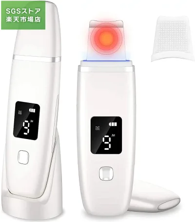 ウォーターピーリング 美顔器 超音波 スマートピール usb充電式 充電スタンド付き 生活防水 プレゼント ホワイト