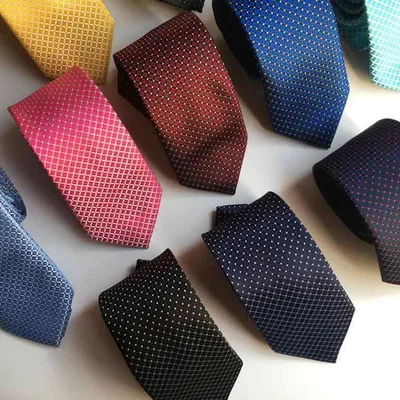 Necktie for Men Business Casual Polyester Floral Striped Wedding Groom Formal