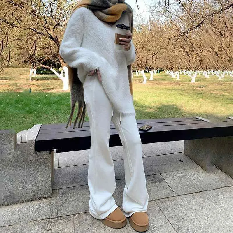 パンツ レディース 運動パンツ ヨガパンツ 裾広がりパンツ スラックス 美脚 ローライズ スリム 綿混紡 伸縮性 ポケット付き 白 黒 グレー ピンク系 ストリート 秋冬