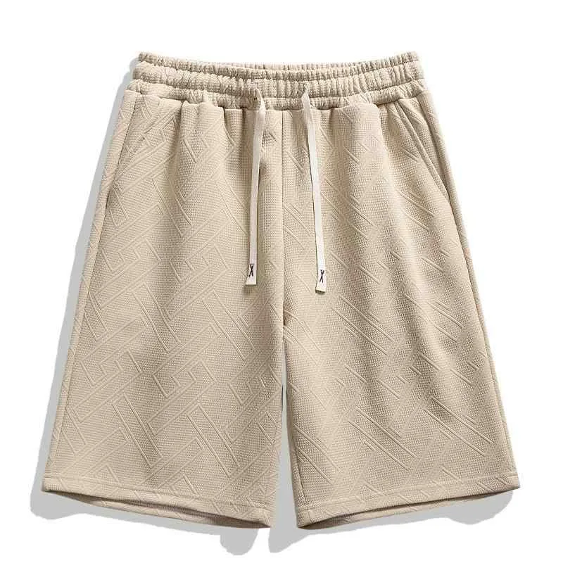メンズ ハーフパンツ ショートパンツ 弾力 伸縮 ストレッチ ポリエステル ゆったり ストレート ゴムウエスト ドローストリング 無地 カジュアル タウンユース 日常 デート 旅行 白 黒 カーキ 夏 10代