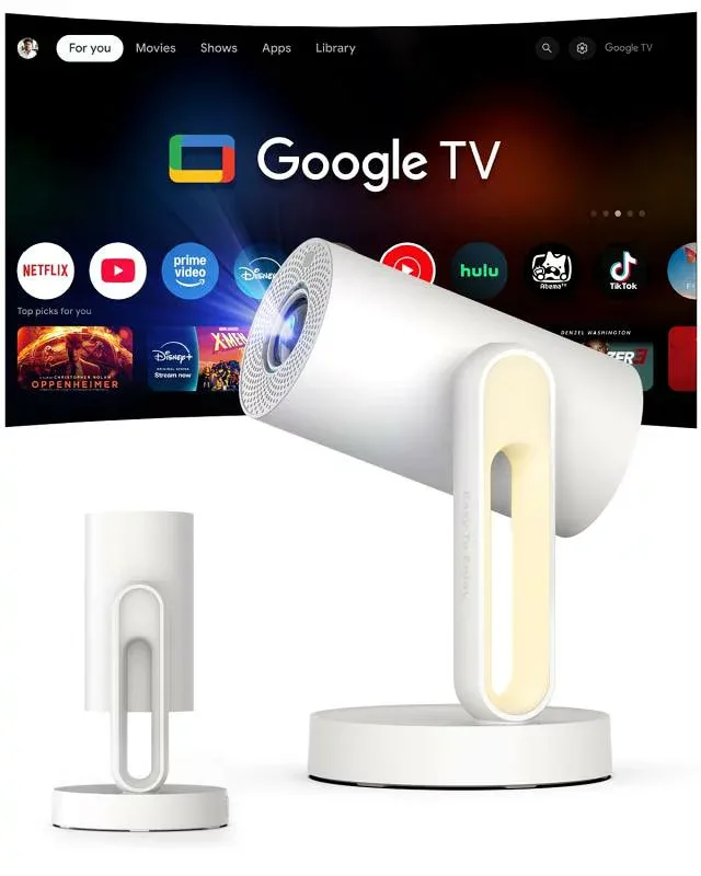 ライセンス・自動台形補正ETOE プロジェクター Android TV 11.0 搭載 1080p対応 300ANSI140°回転 天井投影/電動フォーカス/5G WiFi/Bluetooth 5.1/HiFiスピーカー内蔵/スマホ/タブレット/PC/T