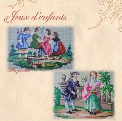 Reflets de Soie(ルフレドゥソワ) クロスステッチ刺しゅう図案 【Jeux d'Enfants】 チャート フランス
