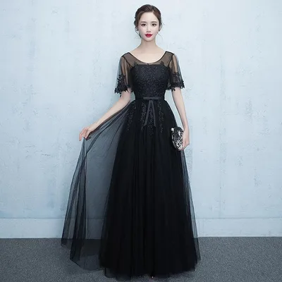 Long dress, concert, party dress, color dress, black, evening dress, wedding, after-party, formal dress, bride, concert, a-line dress, sash ribbon, recital, reception, large size/small size, bridal, before photo, after photo, photo wedding, wedding photo, ceremony