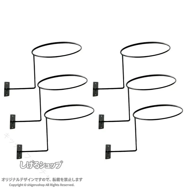 6x壁掛け式メタルヘルメットホルダースタンドハンガーフック ウィッグ用 収納ラック 金属製 耐久 壁掛け ヘルメットラック 工具掛け 省スペース 多機能 店舗用 ホーム ガレージ バイク