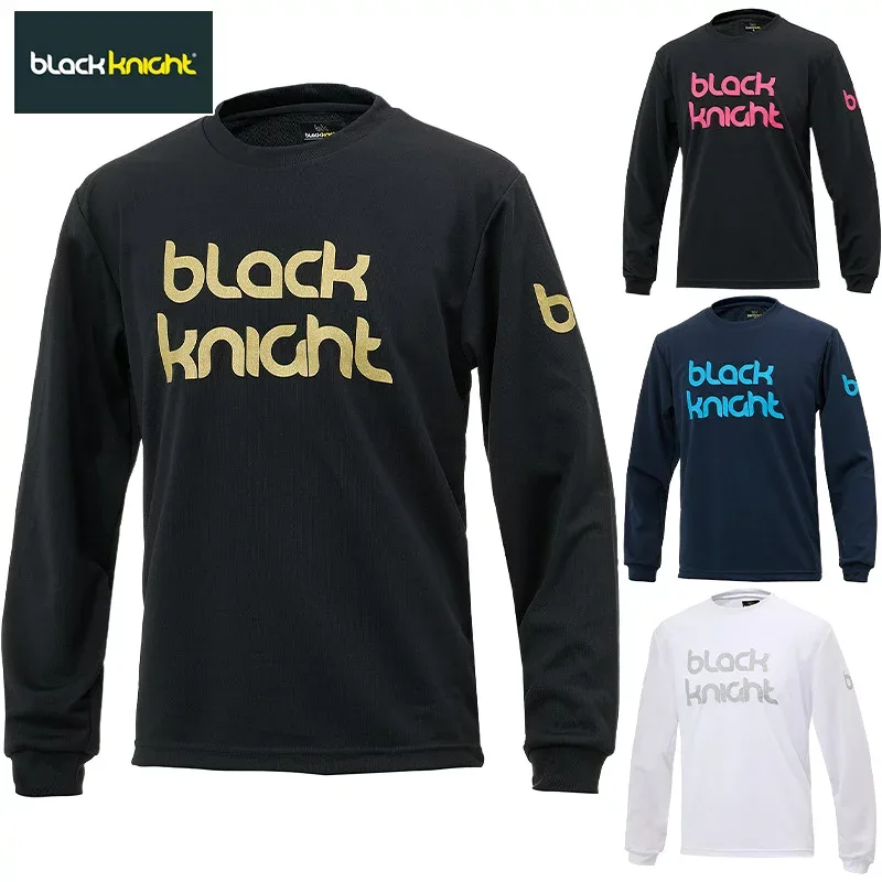 Black Knight Men's Women's Uni Dry Long T-Shirt Badminton Wear Competition Tops Long Sleeve Sweat Absorbent Quick Drying UV Care Exercise Sports White White Black Navy Black Knight T-5205U