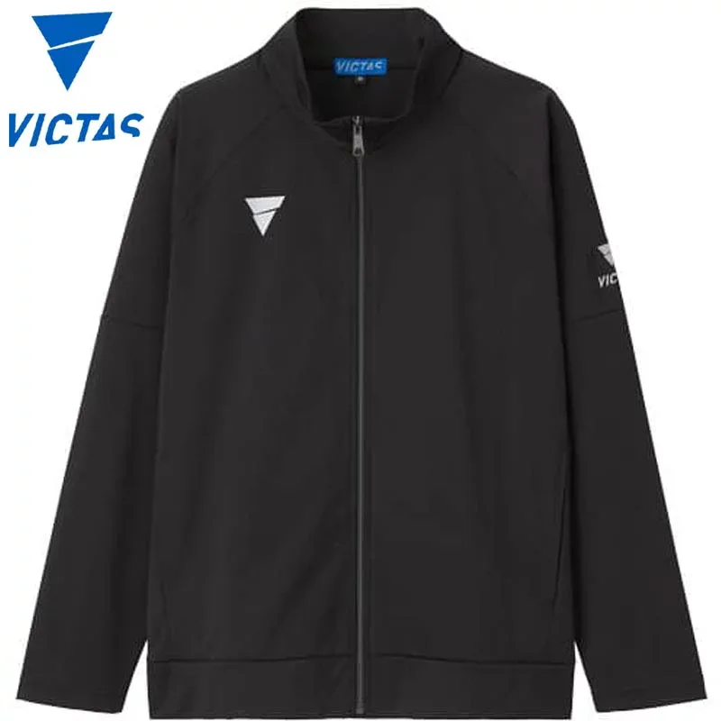 ヴィクタス メンズ レディース V-JJ509 卓球 ウェア 競技 トレーニング トップス 長袖 吸汗速乾 伸縮 運動 スポーツ ブラック 黒 送料無料 VICTAS 542501