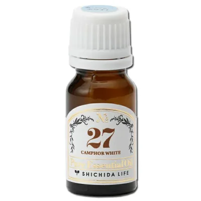 カンファーホワイト くすのき 精油 10ml Pure エッセンシャルオイル クスノキ 樟脳 アロマオイル 天然100% ピュア 防虫 虫除け 虫よけ クローゼット 衣類 タンス 消臭 すっきり リフレッシュ 芳香浴 しちだ・ライフ